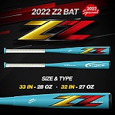 [Z2] 스톰 2022 스페셜 카본배트 (하늘색)