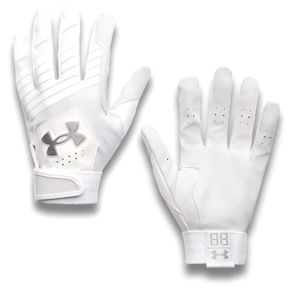 [6000255-100] 언더아머 유소년 배팅장갑 (백색)