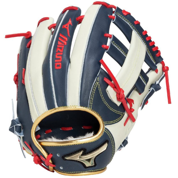 [34313] 미즈노 글로벌 엘리트 콜렉션 내야 (남+실버+적끈) 11.75인치