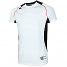 [S6221ZTS01] 데상트 파이핑 배색 하계티셔츠 (백색)